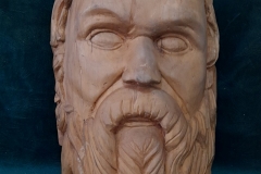 21.Miroslaw Pasewicz Sokrates rzezba w drewnie 42cm