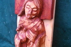 27.Miroslaw Pasewicz Krucyfiks plaskorzezba w drewnie 50cm
