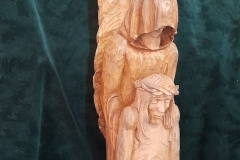 3.Miroslaw Pasewicz Pieta 2 rzezba w drewnie 125cm