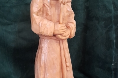 5.Miroslaw Pasewicz Mnich rzezba w drewnie 70cm