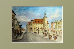 Ratusz w Boguszowie,akwarela